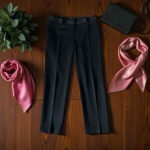 Theory Black & Gold Striped Women’s Trousers Size 6 – Elegant Tailored Pants EUC